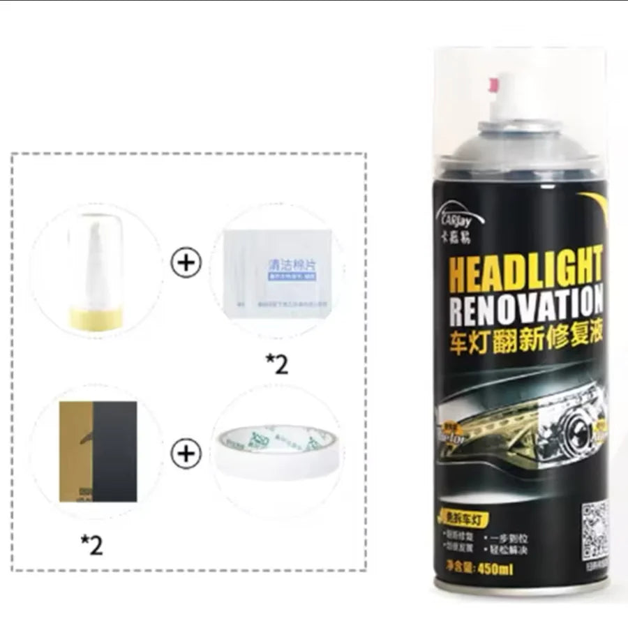 Kit de Rénovation de Phares en Verres - Nettoyage et Polissage Protecteur GN